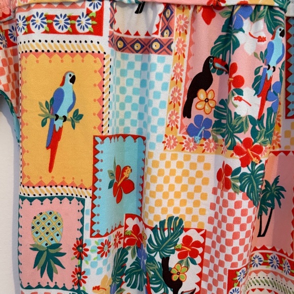 Cuddl Duds Allover Print Short Sleeve Sleep Shirt & Bermuda Shorts Pajama Set XS - Picture 7 of 10